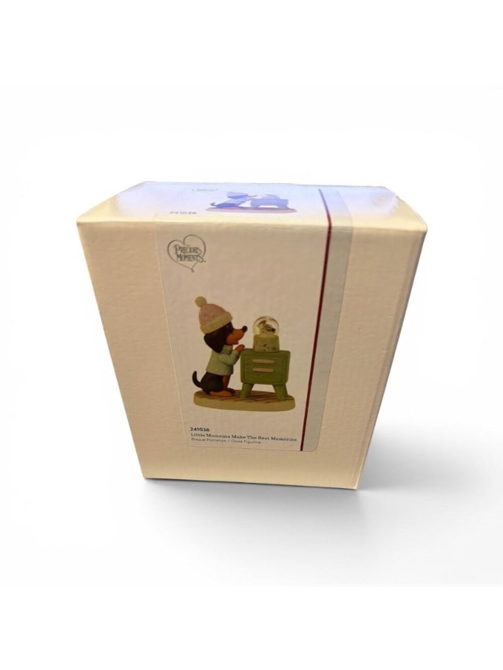 Precious Moments Little Moments Bisque Porcelain and Glass Figurine – Dog Holida